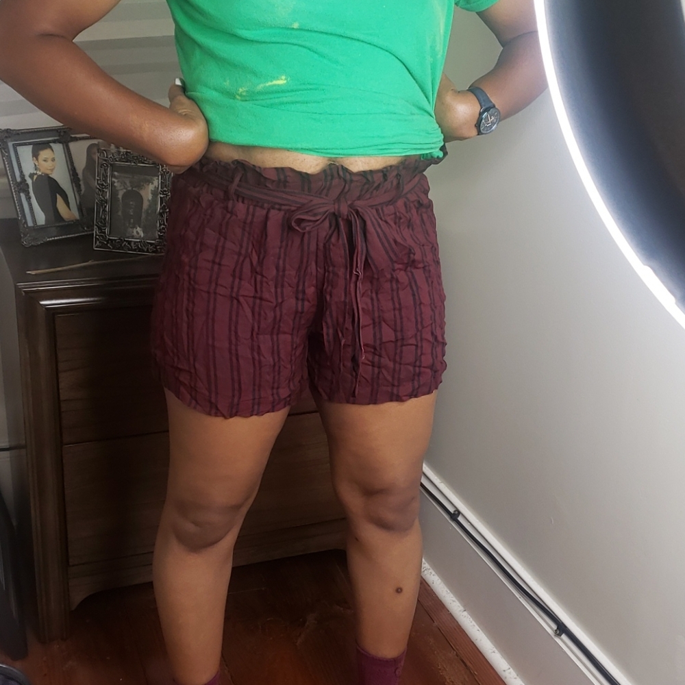 Paperbag waist shorts